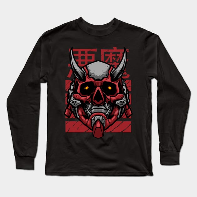 Oni Mecha Long Sleeve T-Shirt by WahyudiArtwork